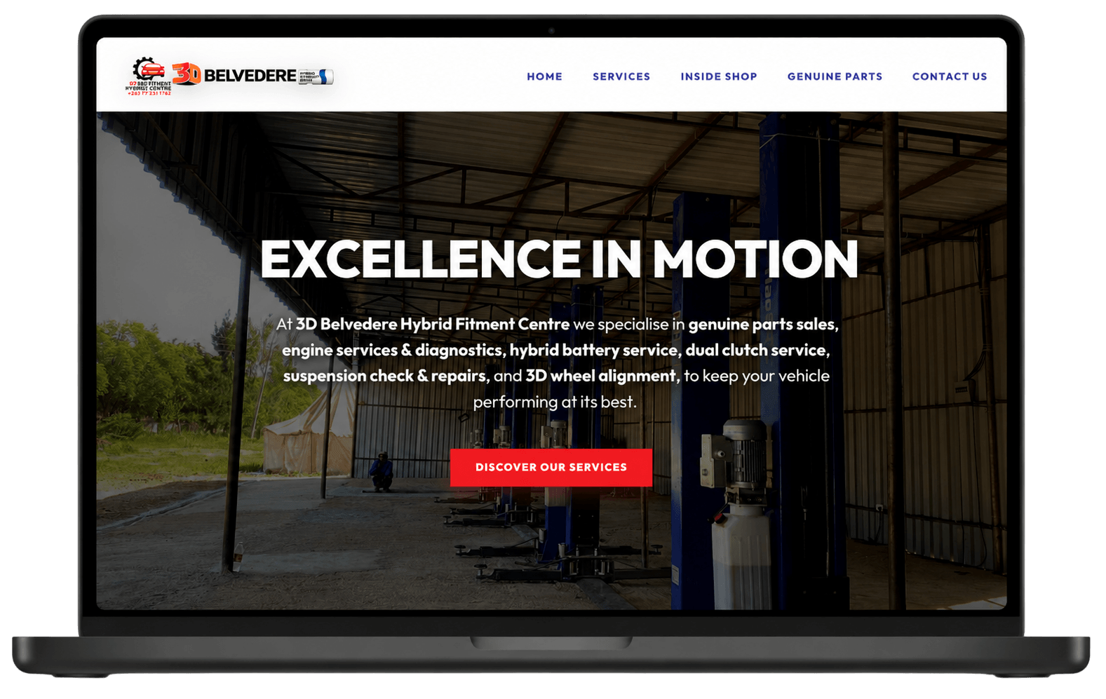 3D Belvedere Hybrid website