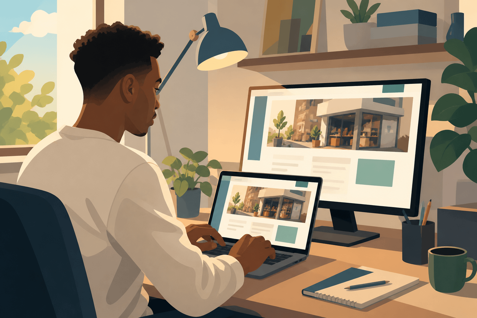 Website being designed and built